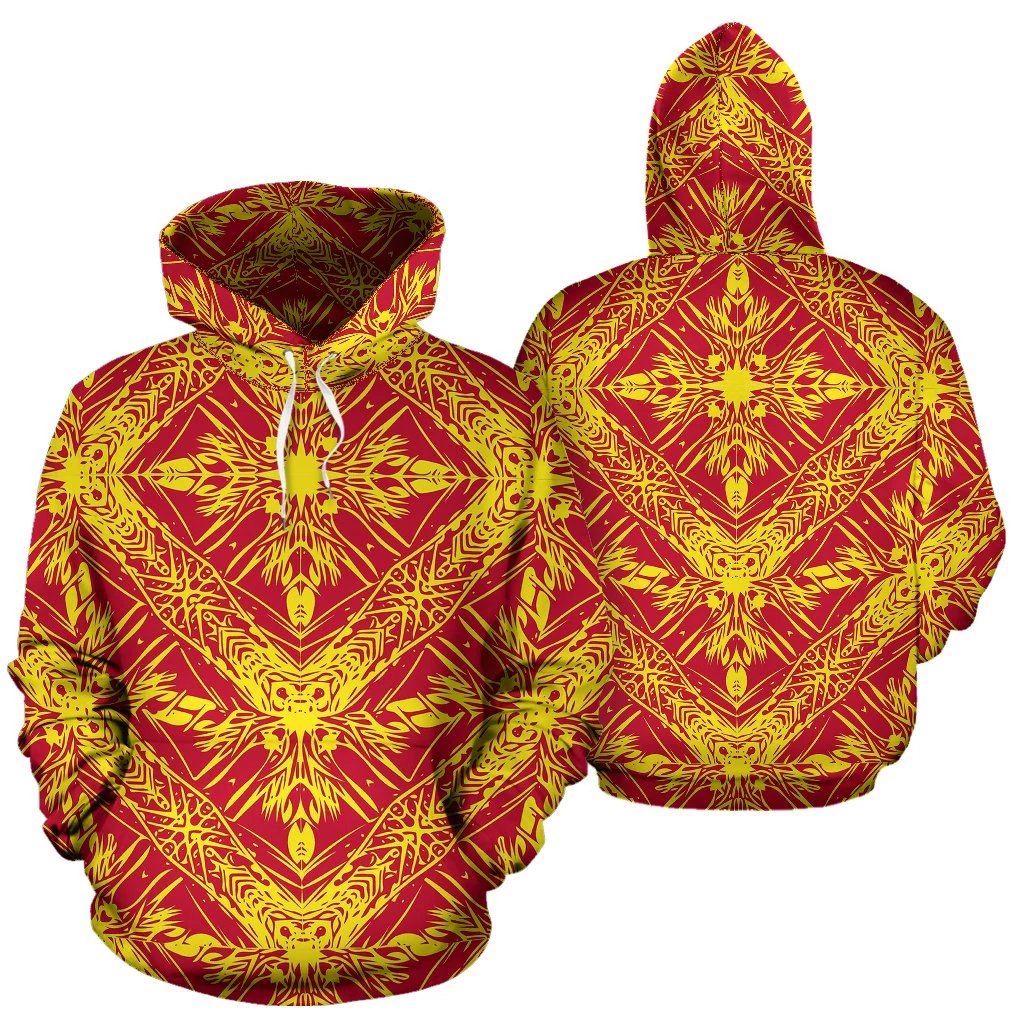 Polynesian Tribal Hoodie 03 Unisex White - Polynesian Pride
