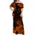 Hawaii Matching Dress and Hawaiian Shirt Polynesia Orange Cool Shaka Sign LT13 - Polynesian Pride