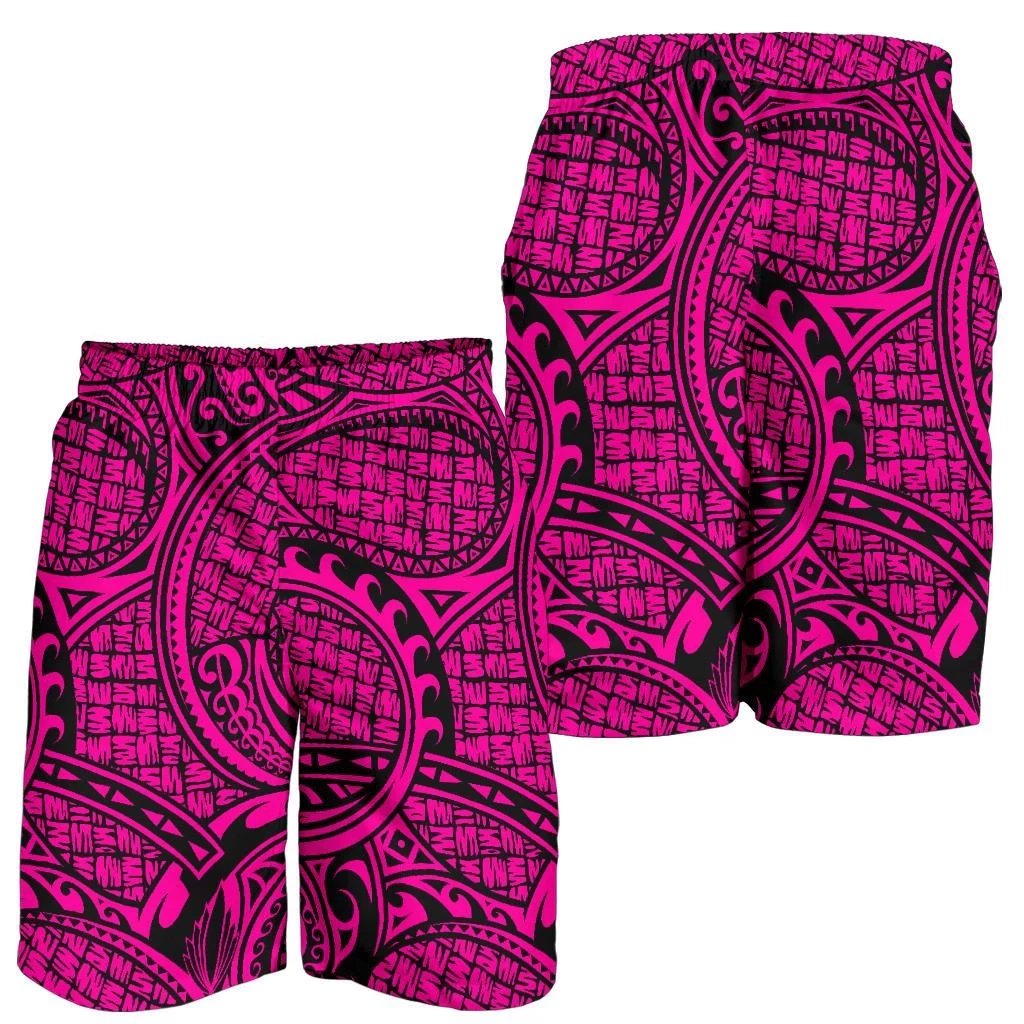 Polynesian Maori Lauhala Pink Men's Short Pink - Polynesian Pride