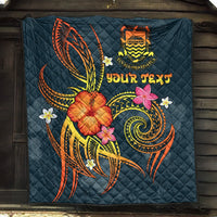 Tuvalu Polynesian Personalised Premium Quilt - Legend of Tuvalu (Blue) - Polynesian Pride
