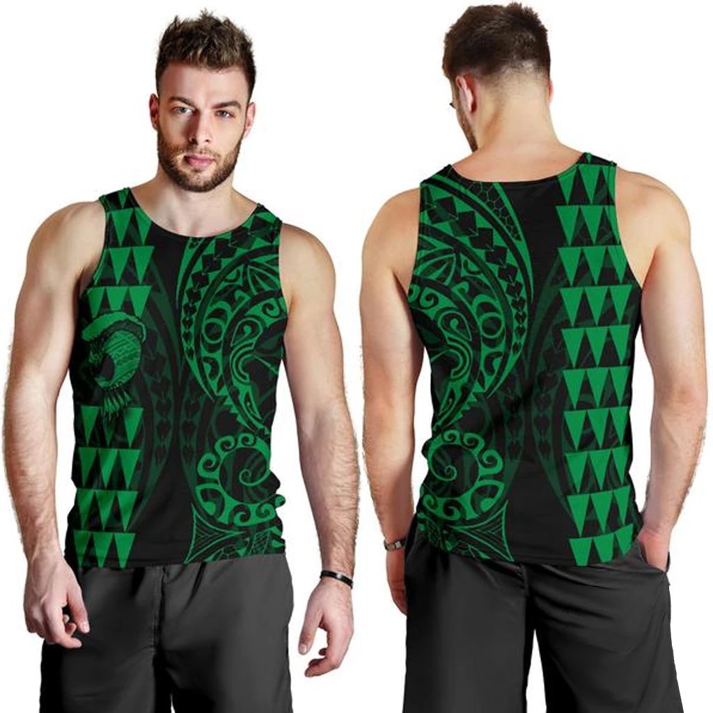 Hawaii Warrior Men's Tank Top Green Green - Polynesian Pride