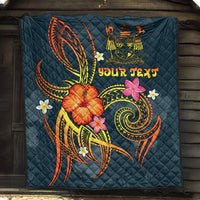 Fiji Polynesian Personalised Premium Quilt - Legend of Fiji (Blue) - Polynesian Pride