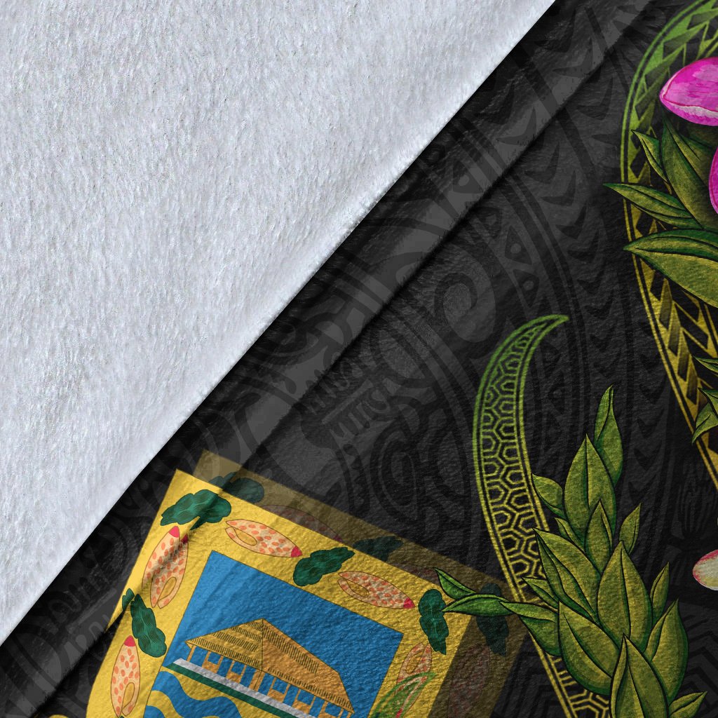 Tuvalu Polynesian Blanket - Plumeria Tribal - Polynesian Pride