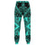 Polynesian Plumeria Mix Turquoise Black Joggers - Polynesian Pride