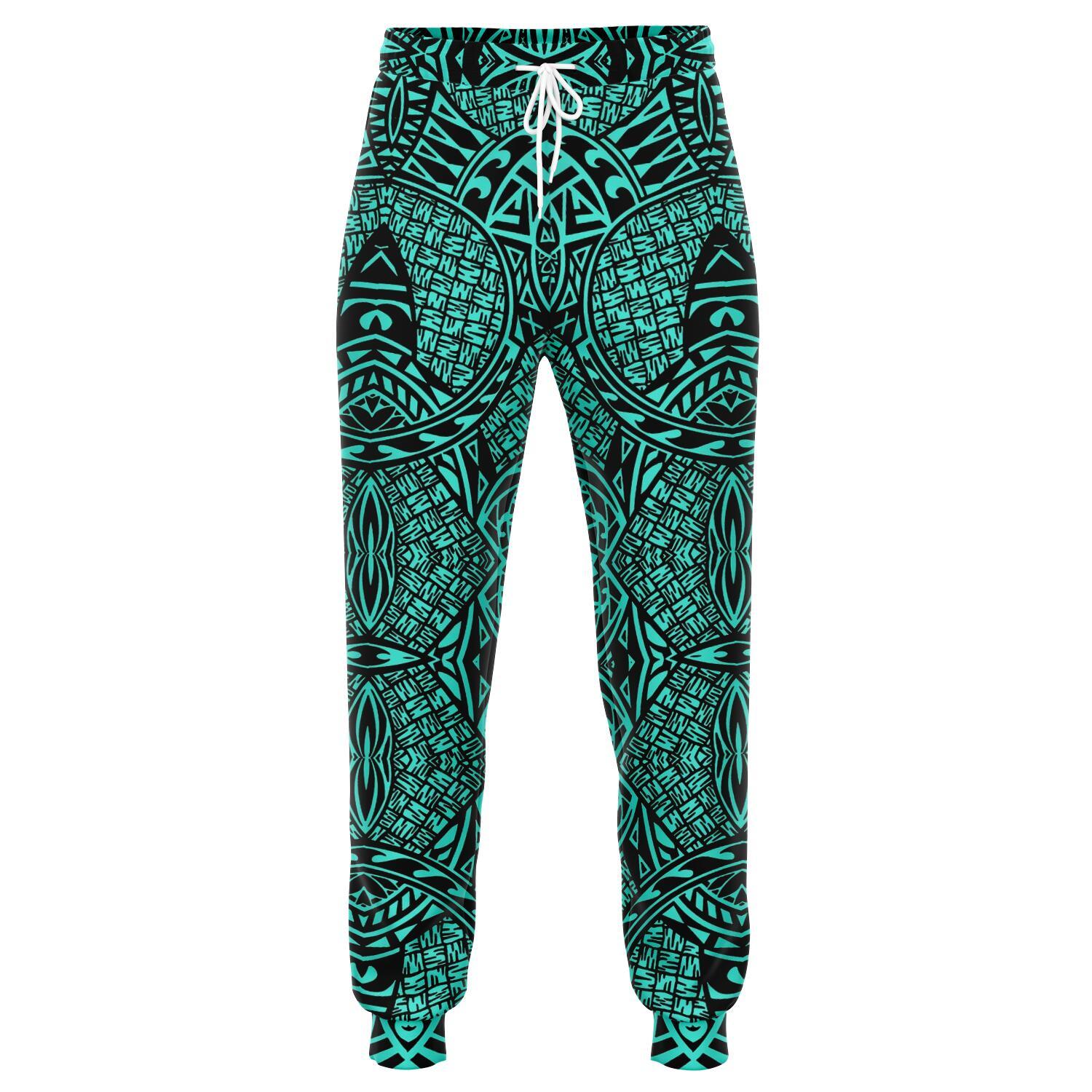 Polynesian Lauhala Mix Turquoise Joggers Unisex Turquoise - Polynesian Pride