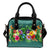 Hibiscus Shoulder Handbag 09 One Size Black - Polynesian Pride