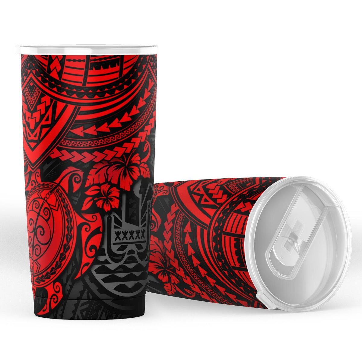 Tahiti Polynesian Tumbler - Red - Polynesian Turtle - Polynesian Pride