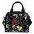 Hibiscus Shoulder Handbag 02 One Size Black - Polynesian Pride