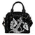 Hibiscus Polynesian Shoulder Handbag 02 One Size Black - Polynesian Pride