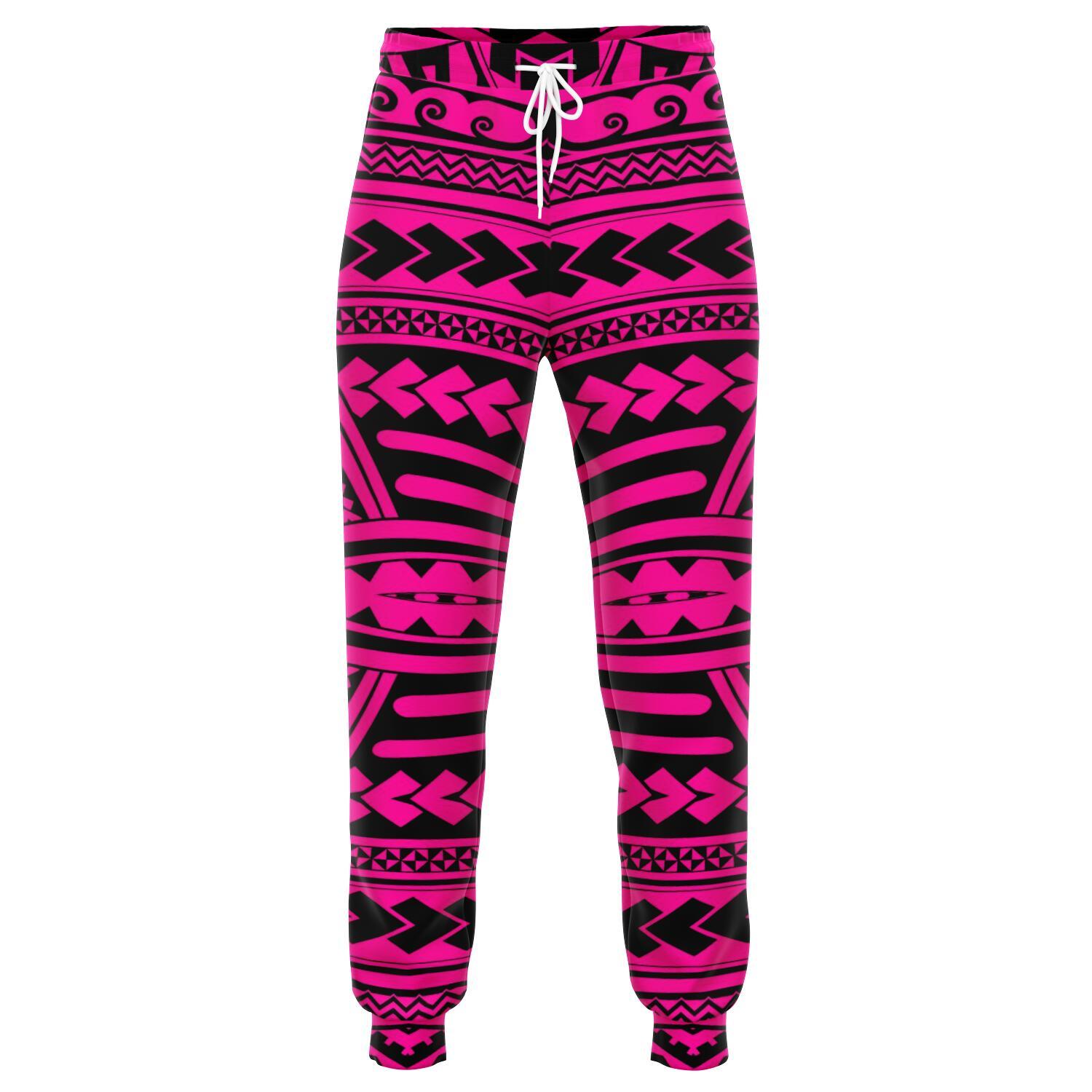 Polynesian Seamless Pink Joggers Unisex Pink - Polynesian Pride