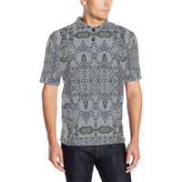 Polynesian Polo Shirt Black and White Unisex Black - Polynesian Pride