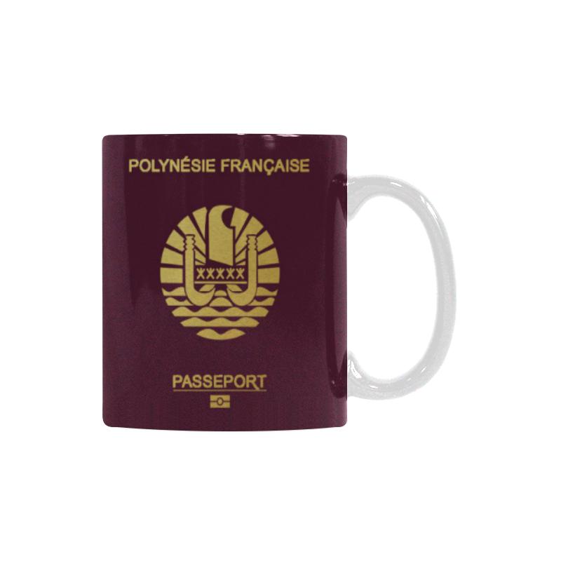 French Polynesia Passport White Mug - Polynesian Pride