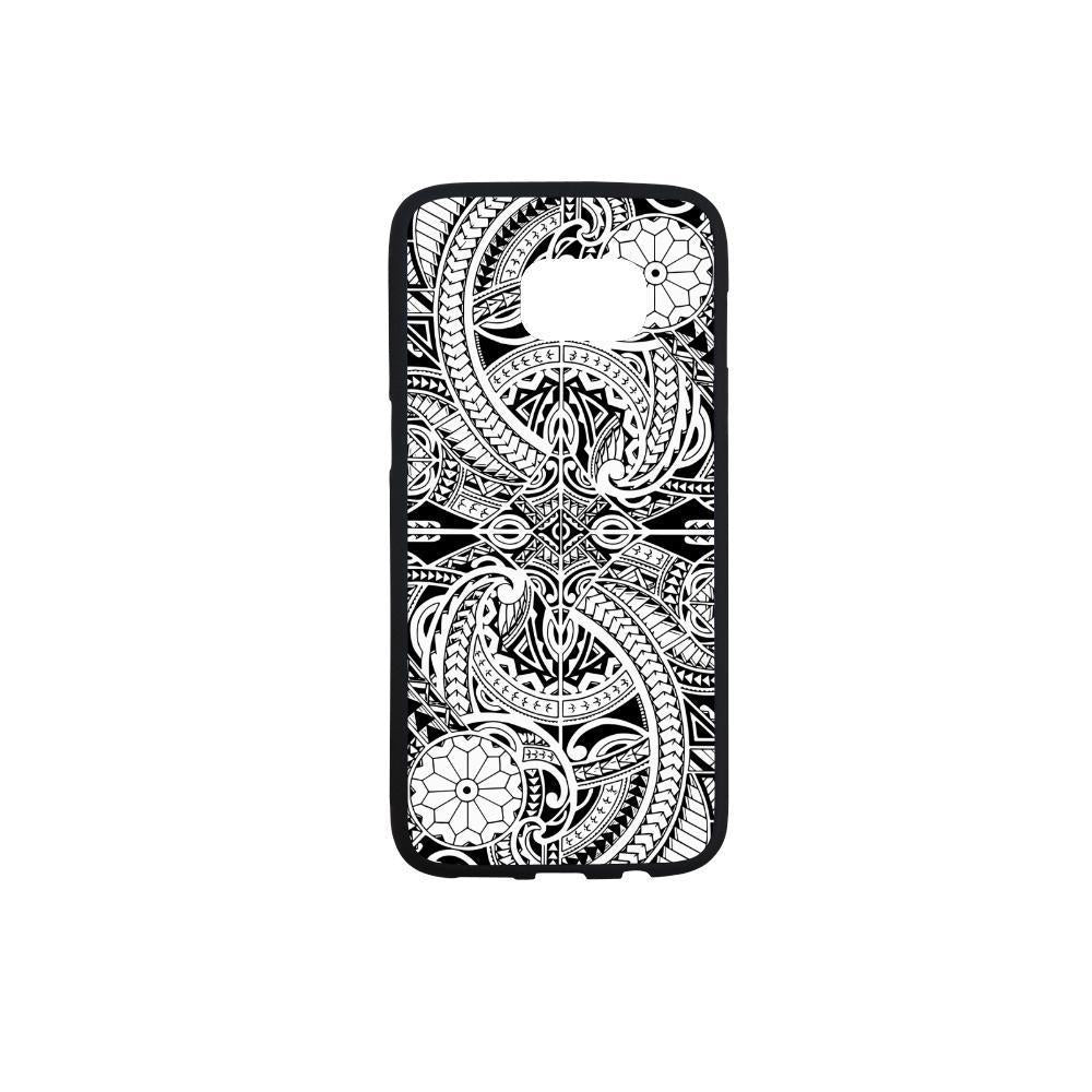 Polynesian 23 Rubber Phone Case One Size Samsung Galaxy S7 edge Black - White - Polynesian Pride