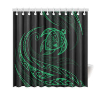 Hawaii Turtle Shower Curtain - Green - Frida Style - Polynesian Pride