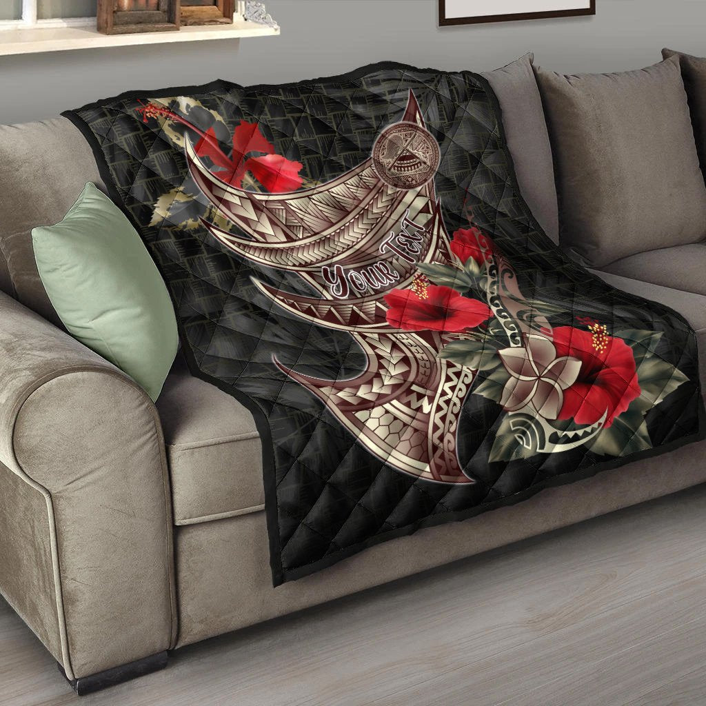 American Samoa Custom Personalised Premium Quilt - Polynesian Tribal Vintage Style - Polynesian Pride