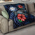 Marshall Islands Polynesian Premium Quilt - Blue Turtle Hibiscus - Polynesian Pride