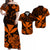 Hawaii Matching Dress and Hawaiian Shirt Polynesia Orange Kanaka Maoli LT13 Orange - Polynesian Pride