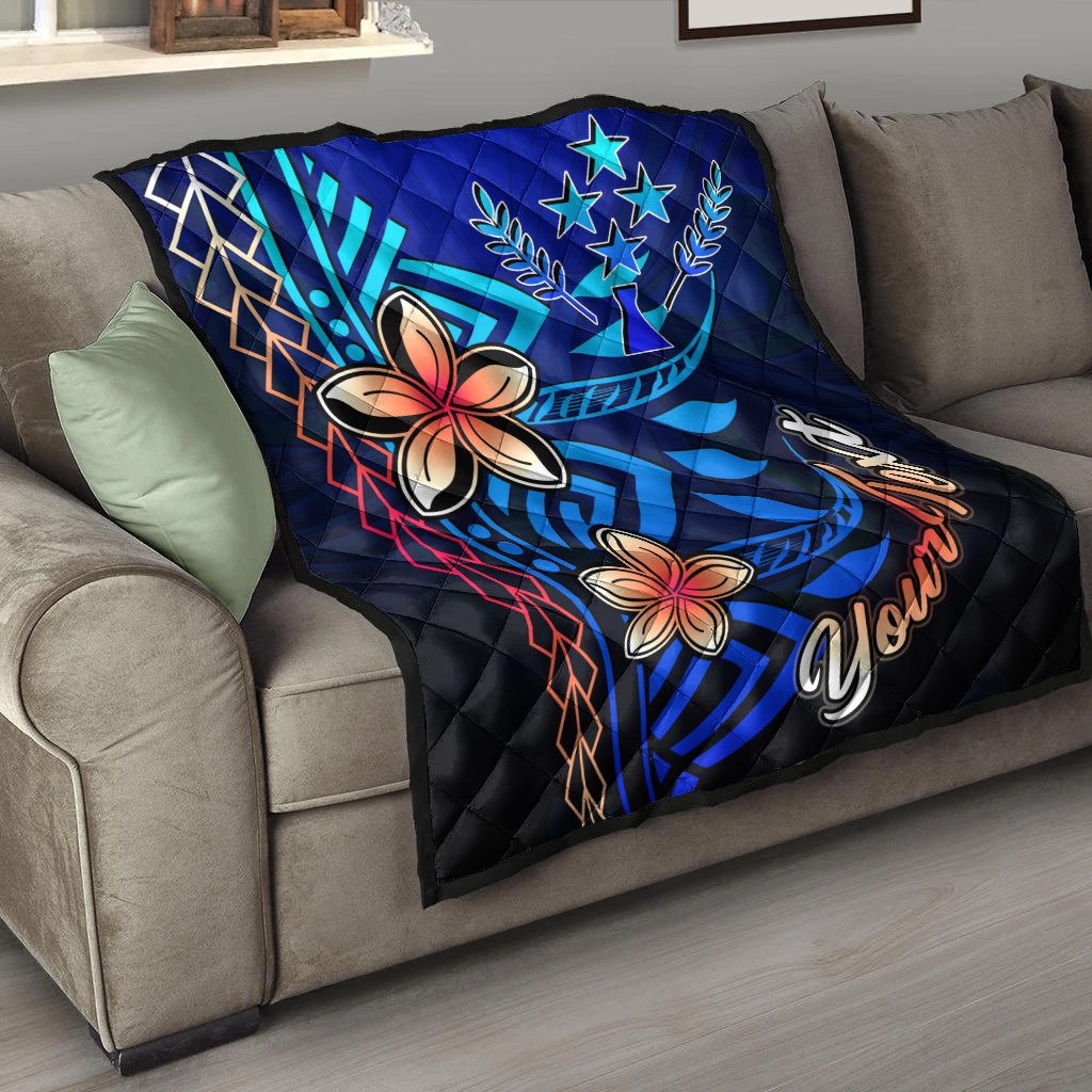 Kosrae Custom Personalised Premium Quilt - Vintage Tribal Mountain - Polynesian Pride