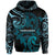 Maori Tangaroa Hoodie Blue Unisex Blue - Polynesian Pride