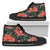 Hawaii Red Hibiscus High Top Shoe Mens High Top Black - Polynesian Pride