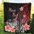 Pohnpei Personalised Custom Premium Quilt - Red Polynesian Hibiscus Pattern Style - Polynesian Pride