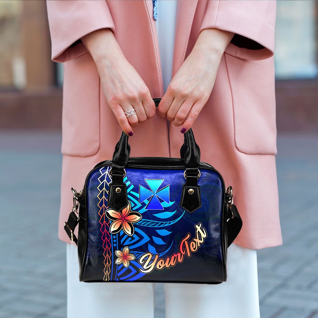 Wallis and Futuna Custom Personalised Shoulder Handbag - Vintage Tribal Mountain - Polynesian Pride