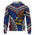 American Samoa Hoodie Warrior Style Polynesian Pattern Unisex Blue - Polynesian Pride