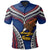 American Samoa Polo Shirt Warrior Style Polynesian Pattern Unisex Blue - Polynesian Pride