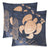 Hawaiian Map Turtle Ohana Hibiscus Kakau Polynesian Pillow Cover - Indigo Ver 1 One Size Zippered Pillow Cases 18"x 18" (Twin Sides) (Set of 2) Inidigo - Polynesian Pride