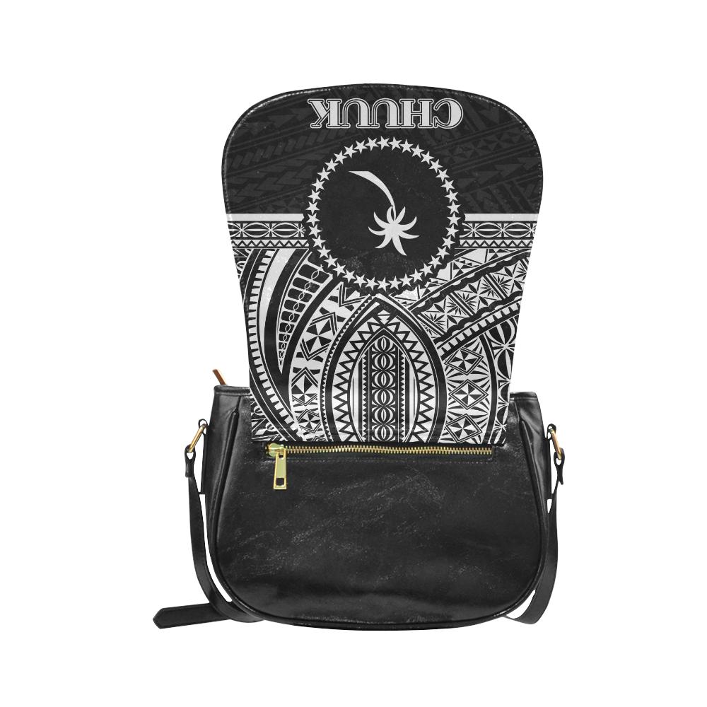 Chuuk States Classic Saddle Bag - Black White Version - Polynesian Pride