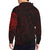 Maori Tattoo Style All Over Zip Hoodie Red Version - Polynesian Pride