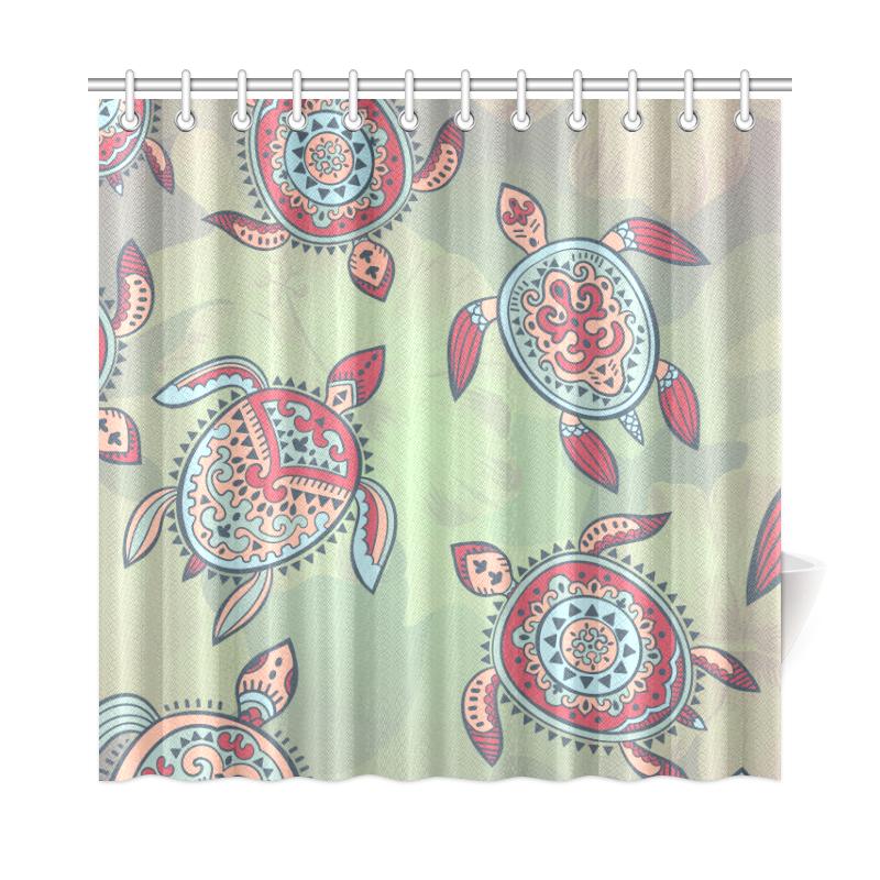 Turtle Color Shower Curtain - Polynesian Pride