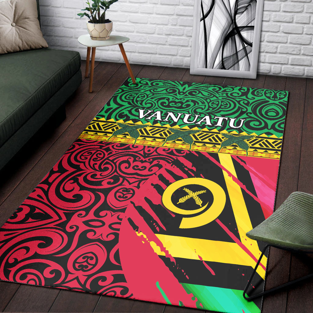Vanuatu Dreamy Area Rug Flag and Pattern LT13 - Polynesian Pride