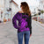 Hawaii Polynesian Off Shoulder Sweater Purple Sea Turtles Hawaiian LT13 - Polynesian Pride