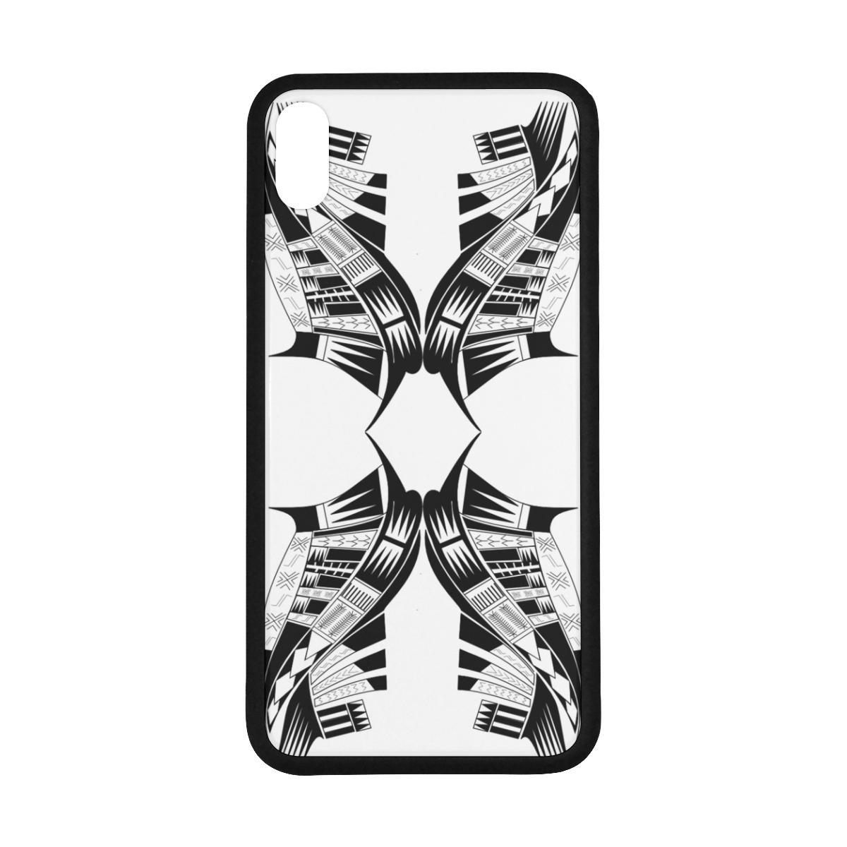 Polynesian 19 Rubber Phone Case One Size iPhone XS Max Black - White - Polynesian Pride