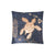 Hawaiian Map Turtle Ohana Hibiscus Kakau Polynesian Pillow Cover - Ver 2 One Size Zippered Pillow Case 18"x18"(Twin Sides) Indigo - Polynesian Pride