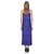 Polynesia Pattern V - Neck Open Fork Long Dress - Blue Style - Polynesian Pride