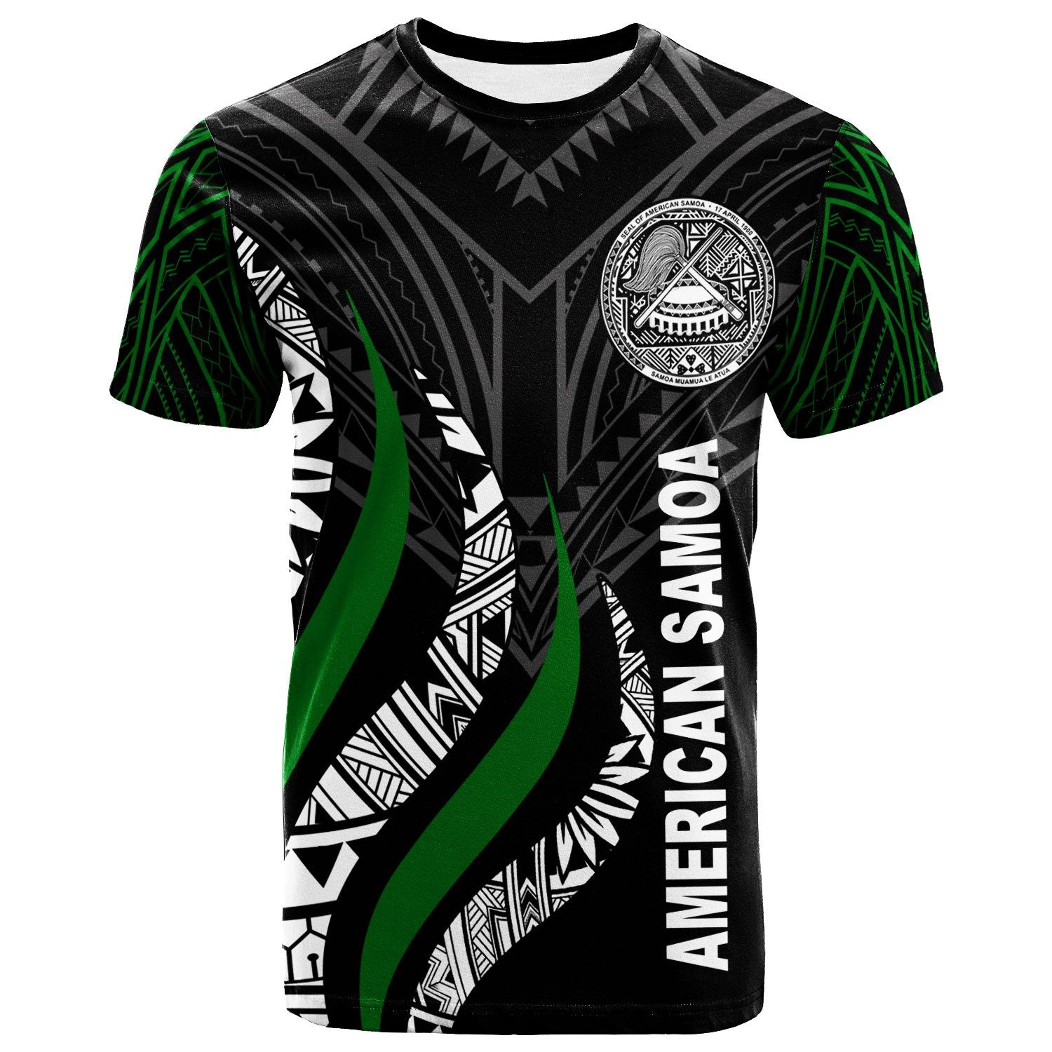 American Samoa T Shirt American Samoan Strong Fire Pattern Unisex Black - Polynesian Pride