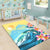 Hawaii Dolphin Plumeria Surfing Polynesian Area Rug - Muriel Style - AH - Polynesian Pride