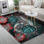 Hawaii Turtle Map Hibiscus Polynesian Area Rug - AH - Polynesian Pride