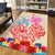 Hawaii Turtle Couple Hibiscus Valentine Pattern Area Rug - Romance Style - AH - Polynesian Pride