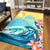 Hawaii Dolphin Plumeria Surfing Polynesian Area Rug - Muriel Style - AH - Polynesian Pride