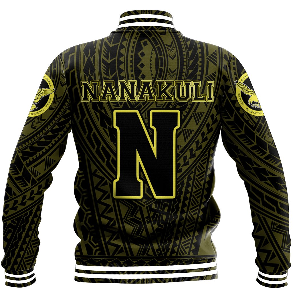 Hawaii Baseball Jacket - Nanakuli High School Hawk Polynesian Baseball Jacket - AH - Polynesian Pride