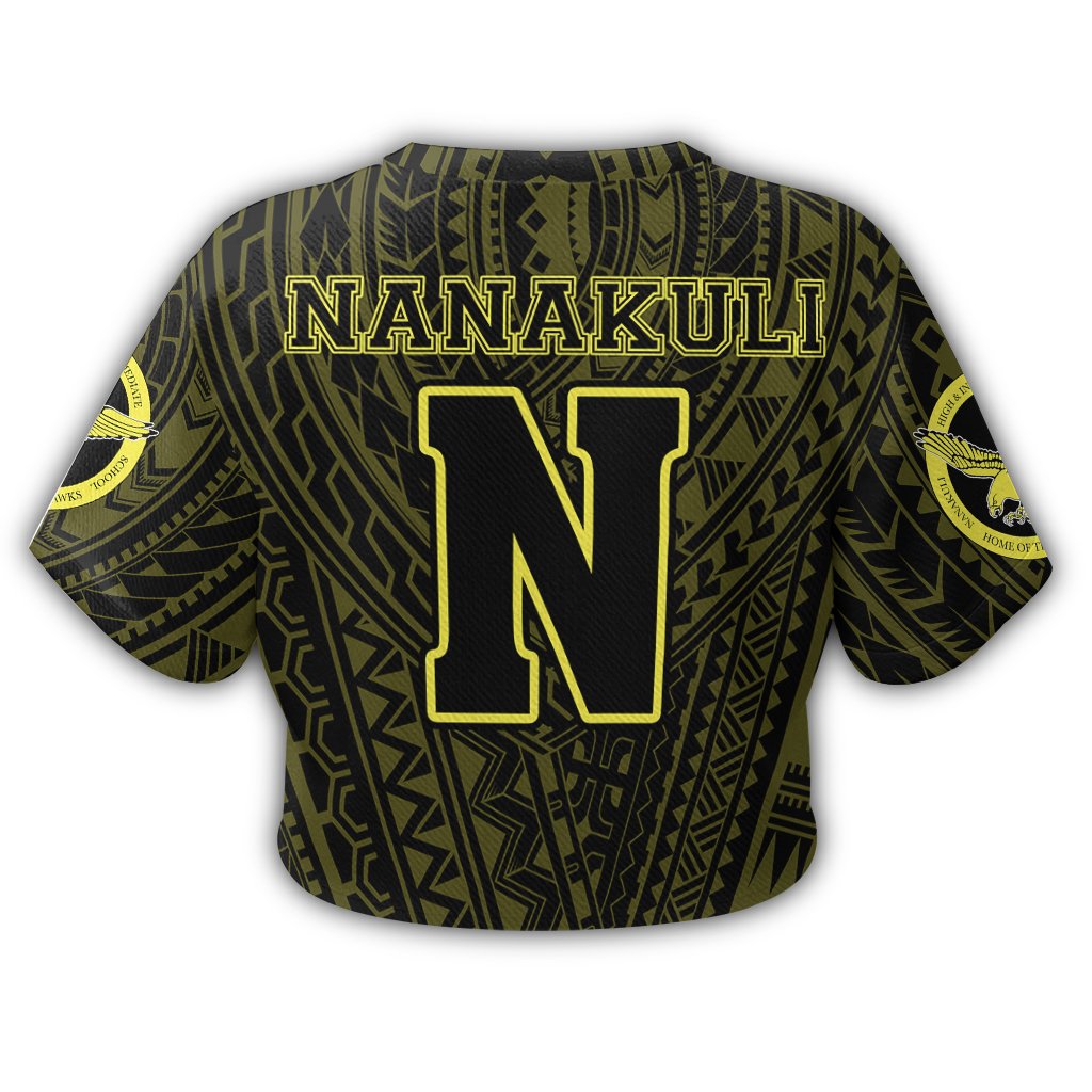 Hawaii - Nanakuli High School Hawk Polynesian Crop Top T - Shirt - AH - Polynesian Pride