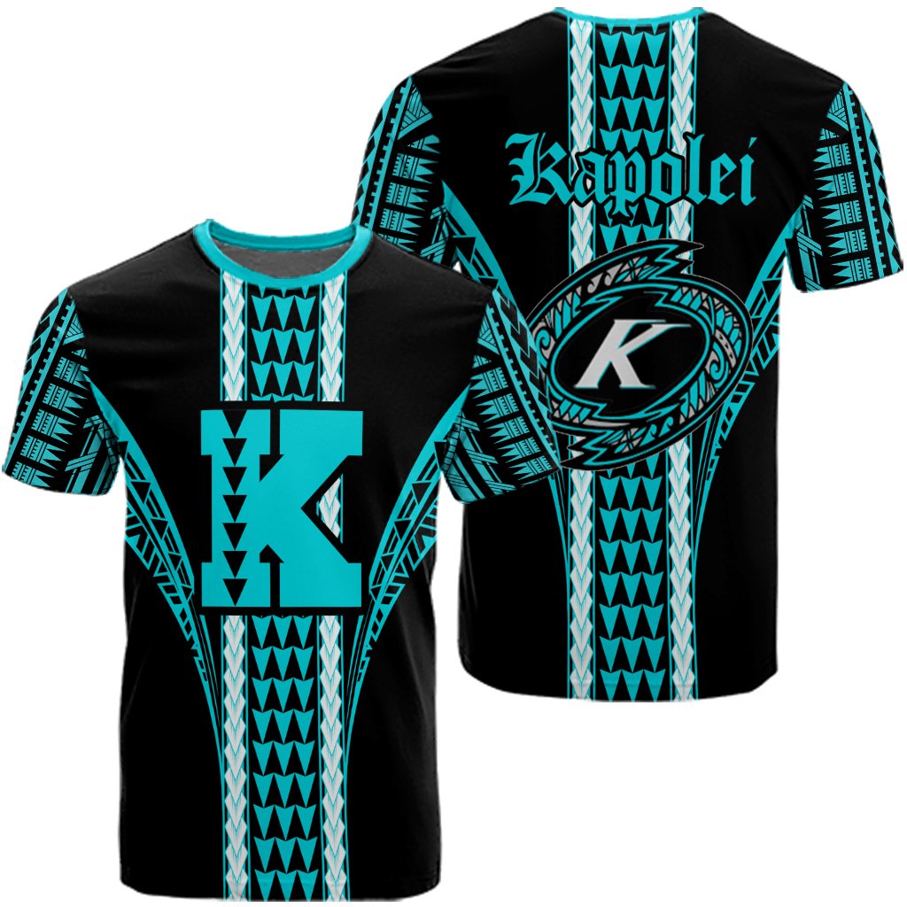 Hawaii Kapolei High Football Jersey T Shirt Unisex Turquoise - Polynesian Pride