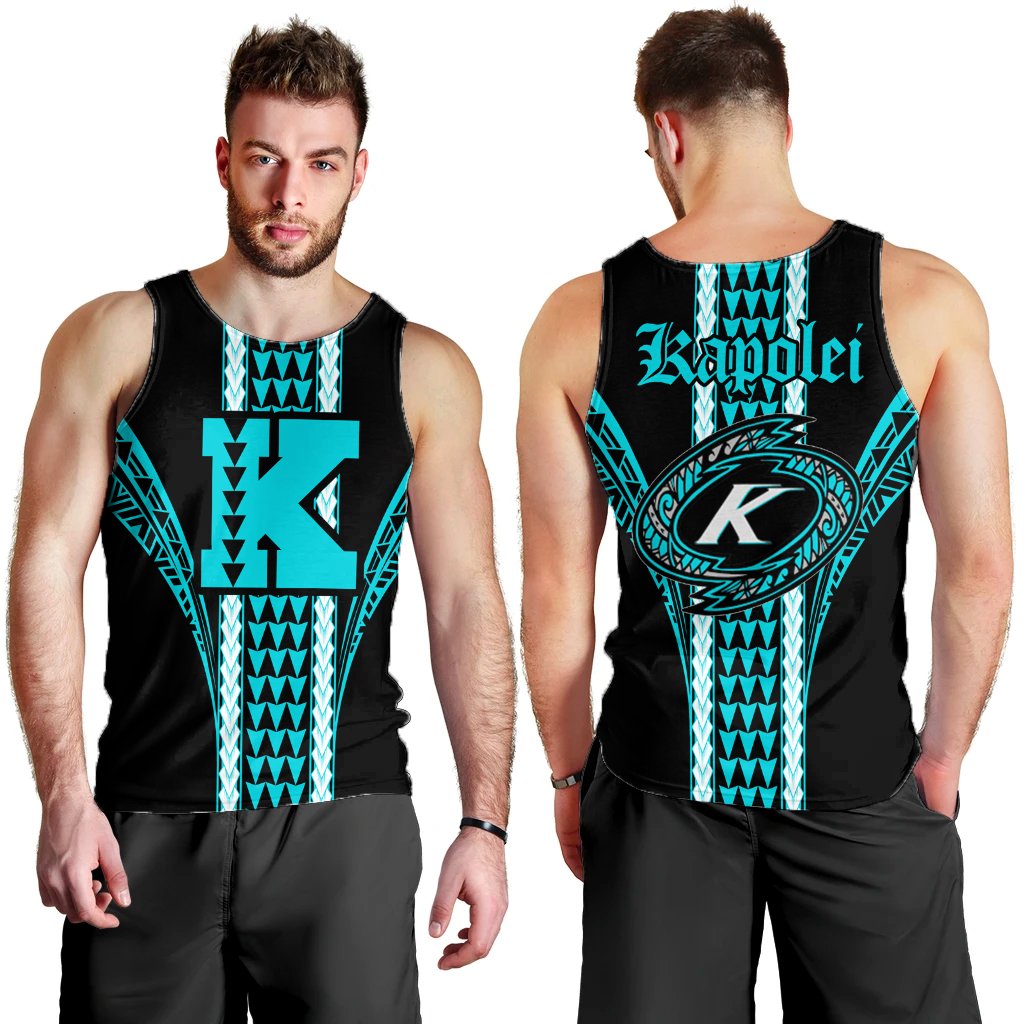 Hawaii Men's Tank Top - Kapolei High Football Jersey Men's Tank Top - AH Turquoise - Polynesian Pride