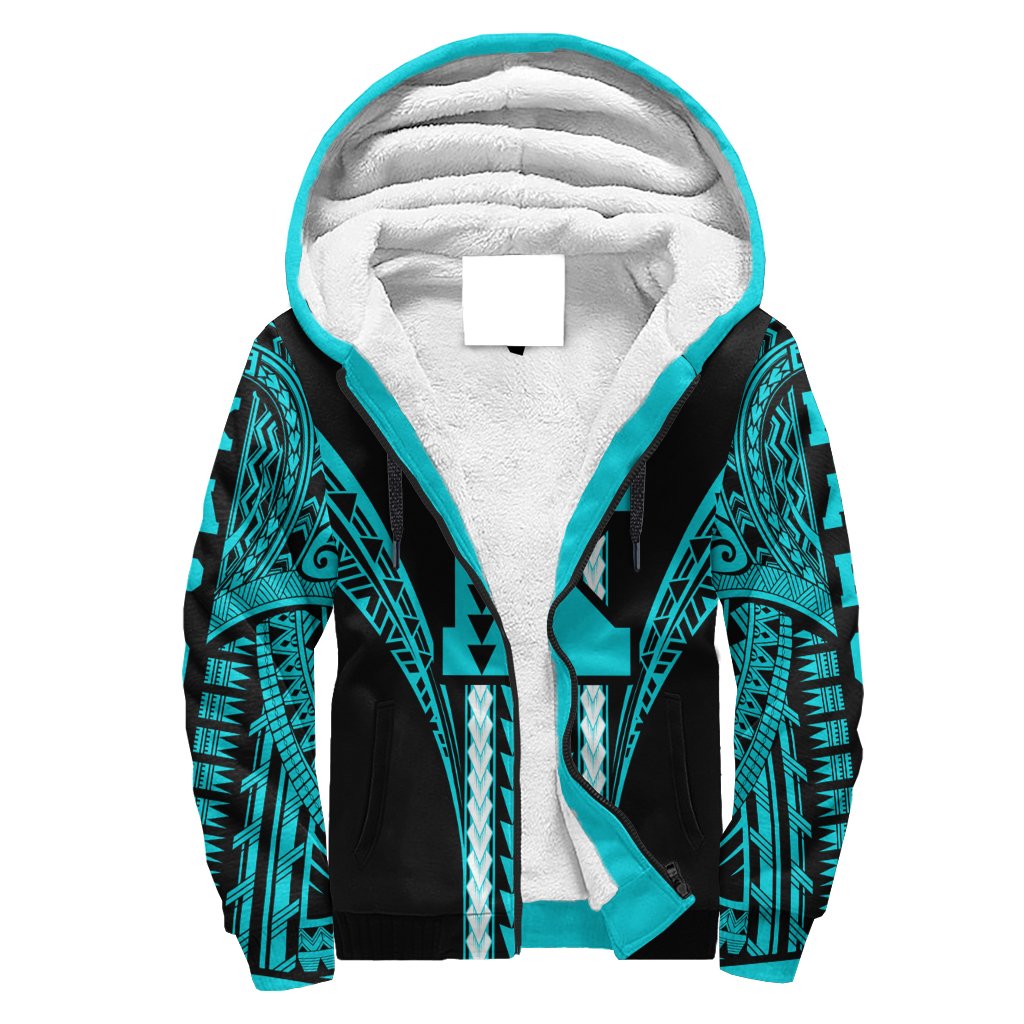 Hawaii - Kapolei High Football Jersey Sherpa Hoodie - AH Turquoise - Polynesian Pride