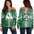 Hawaii - Aiea Women's Off Shoulder Sweatshirt AH Green - Polynesian Pride