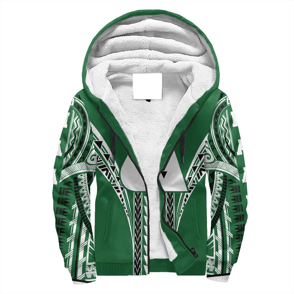 Hawaii - Aiea High Sherpa Hoodie AH Green - Polynesian Pride