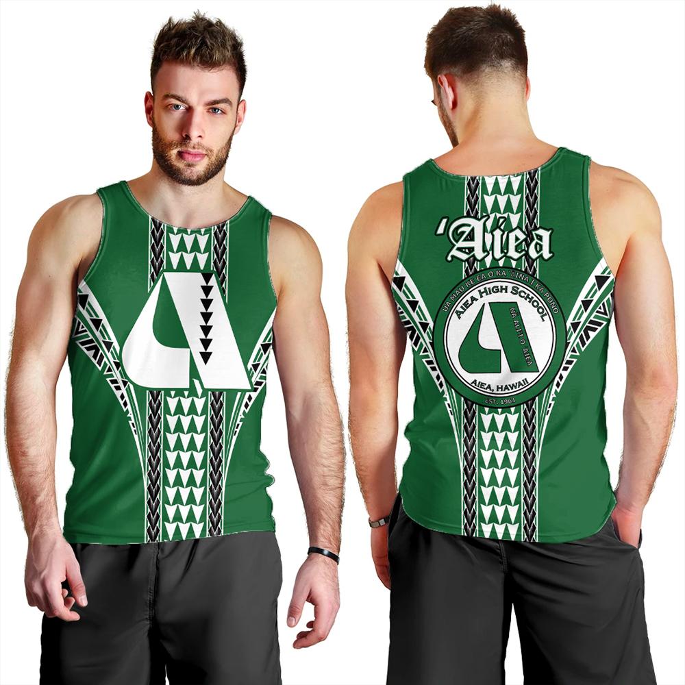 Hawaii Men's Tank Top - Aiea High Tank Top AH Green - Polynesian Pride